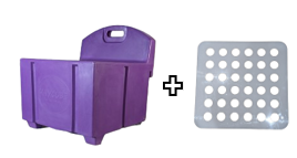Purple Haycube Mini & Trickle Feeder Grill - Small Hole