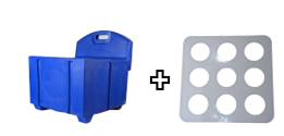 Royal Blue Haycube Mini & Trickle Feeder Grill - Large Hole
