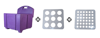 Purple Haycube Mini & Trickle Feeder Grill - Small & Large Hole Multi-Pack
