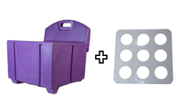 Purple Haycube Mini & Trickle Feeder Grill - Large Hole