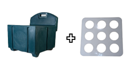 Green Haycube Mini & Trickle Feeder Grill - Large Hole
