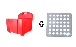 Red Haycube Mini & Trickle Feeder Grill - Small Hole