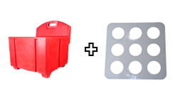 Red Haycube Mini & Trickle Feeder Grill - Large Hole