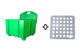 Lime Haycube Mini & Trickle Feeder Grill - Small Hole