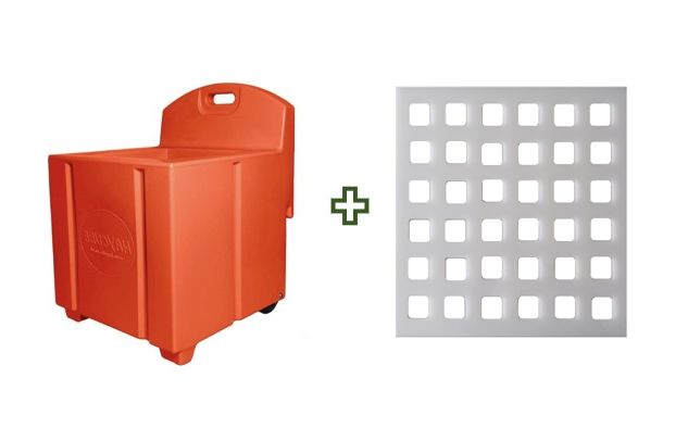 Orange Haycube & Trickle Feeder Grill - Small Hole