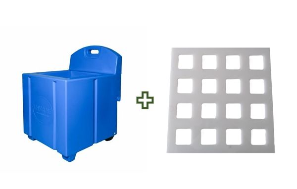 Blue Haycube & Trickle Feeder Grill - Medium Hole