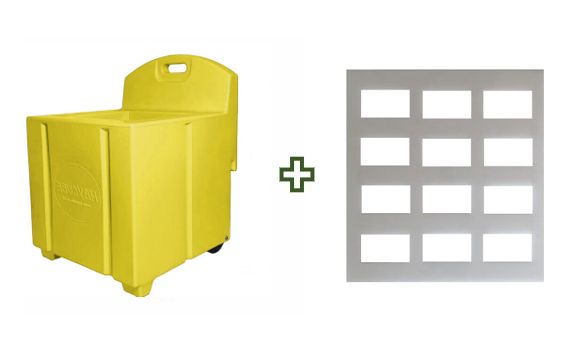 Yellow Haycube & Trickle Feeder Grill - Large Hole