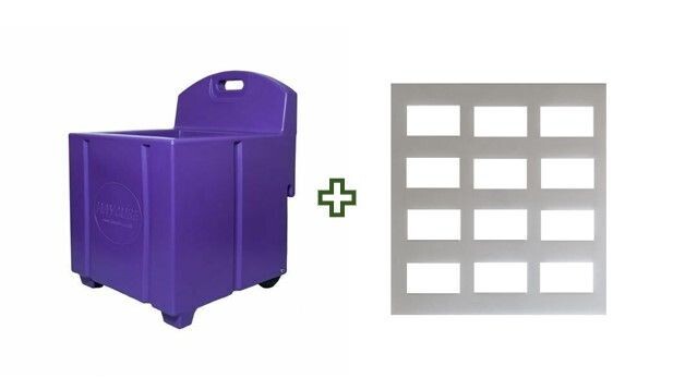 Purple Haycube & Trickle Feeder Grill - Large Hole Purple Haycube & Trickle Feeder Grill - Large Hole