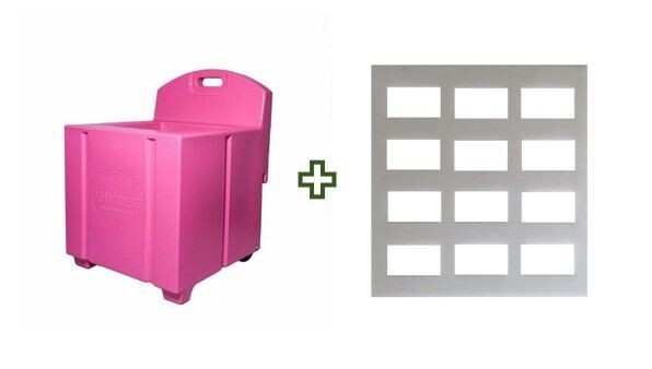 Pink Haycube & Trickle Feeder Grill - Large Hole Pink Haycube & Trickle Feeder Grill - Large Hole