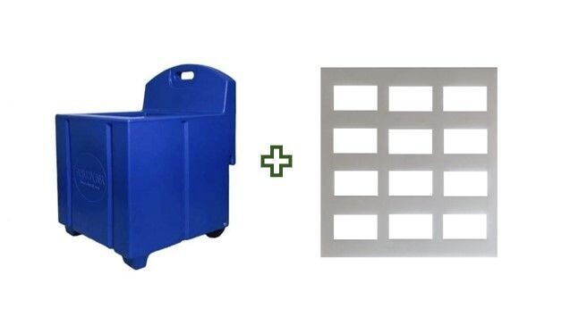 Royal Blue Haycube & Trickle Feeder Grill - Large Hole Royal Blue Haycube & Trickle Feeder Grill - Large Hole