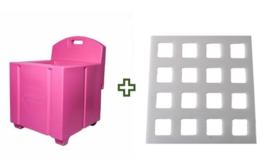 Pink Haycube & Trickle Feeder Grill - Medium Hole Pink Haycube & Trickle Feeder Grill - Medium Hole