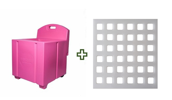 Pink Haycube & Trickle Feeder Grill - Small Hole Pink Haycube & Trickle Feeder Grill - Small Hole