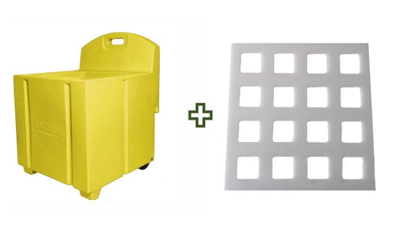 Yellow Haycube & Trickle Feeder Grill - Medium Hole