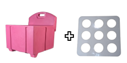 Pink Haycube Mini & Trickle Feeder Grill - Large Hole Pink Haycube Mini & Trickle Feeder Grill - Large Hole