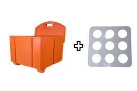 Orange Haycube Mini & Trickle Feeder Grill - Large Hole