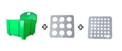 Lime Haycube Mini & Trickle Feeder Grill - Small & Large Hole Multi-Pack