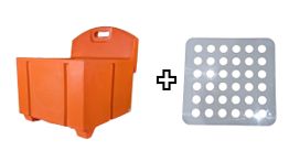 Orange Haycube Mini & Trickle Feeder Grill - Small Hole