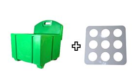 Lime Haycube Mini & Trickle Feeder Grill - Large Hole