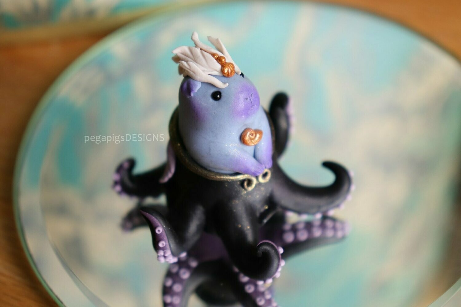 Tentapig figurine Ursula inspired made of Fimo (Octopus guinea pig)