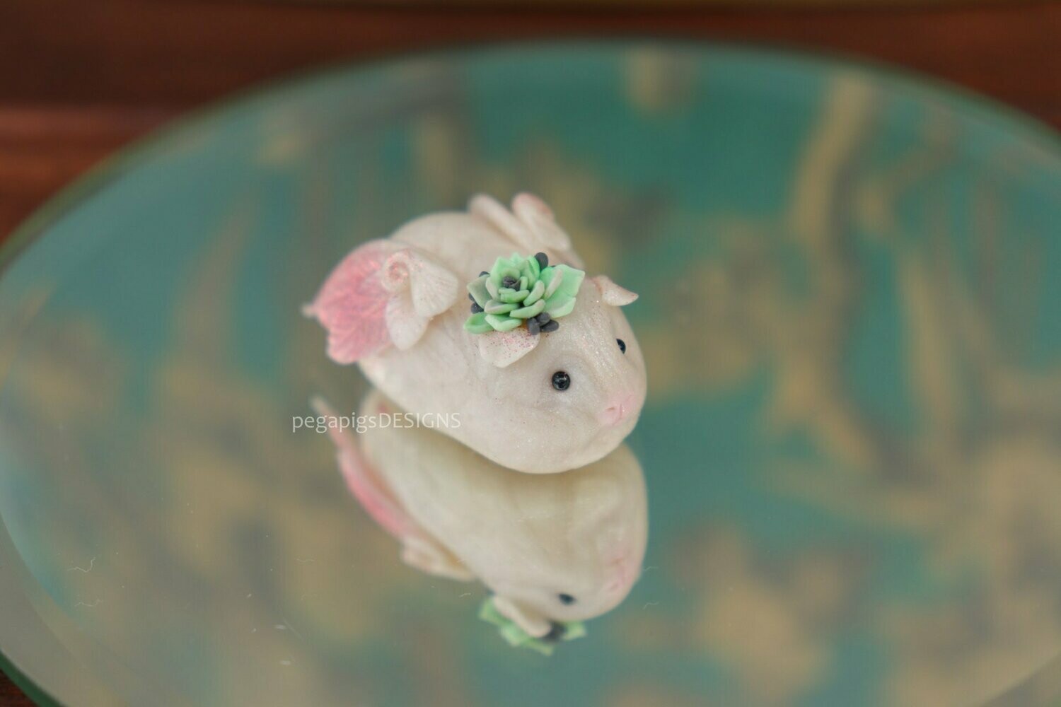 Pearl Succulent Pegapiggy "Sparkly Pink"