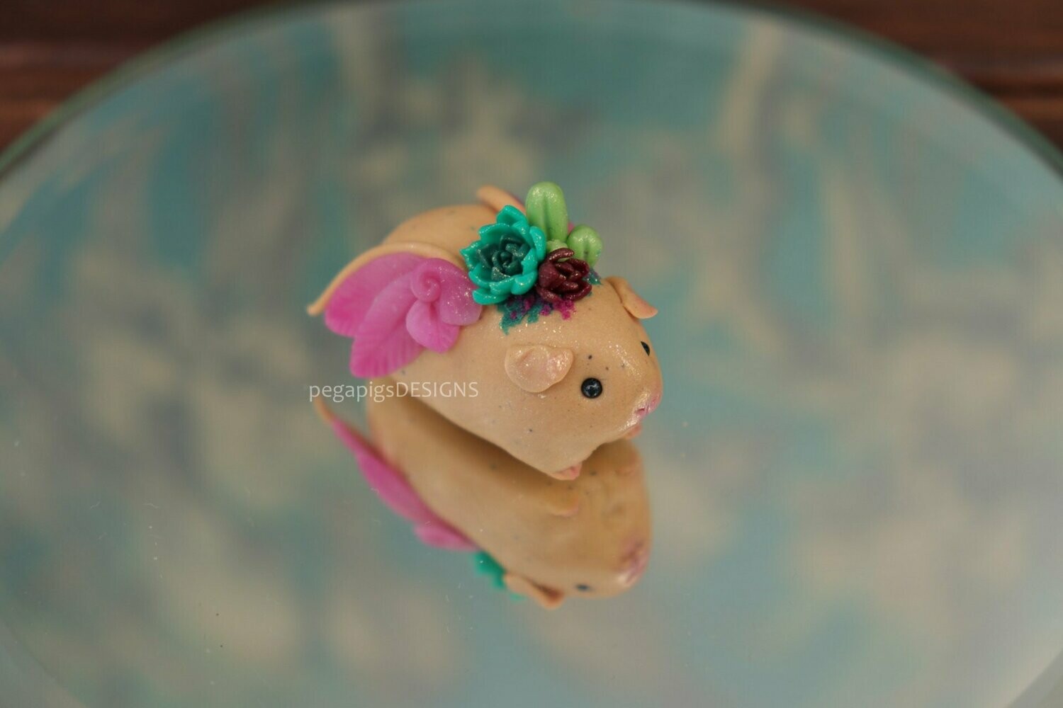 Sand Pegapiggy "Pink & Succulents"