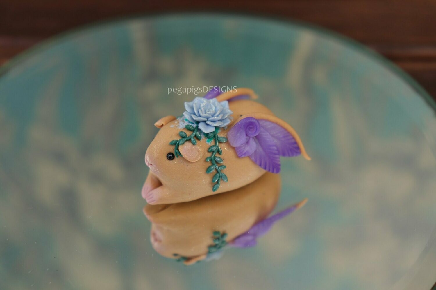 Sand Pegapiggy "Purple & Succulents"