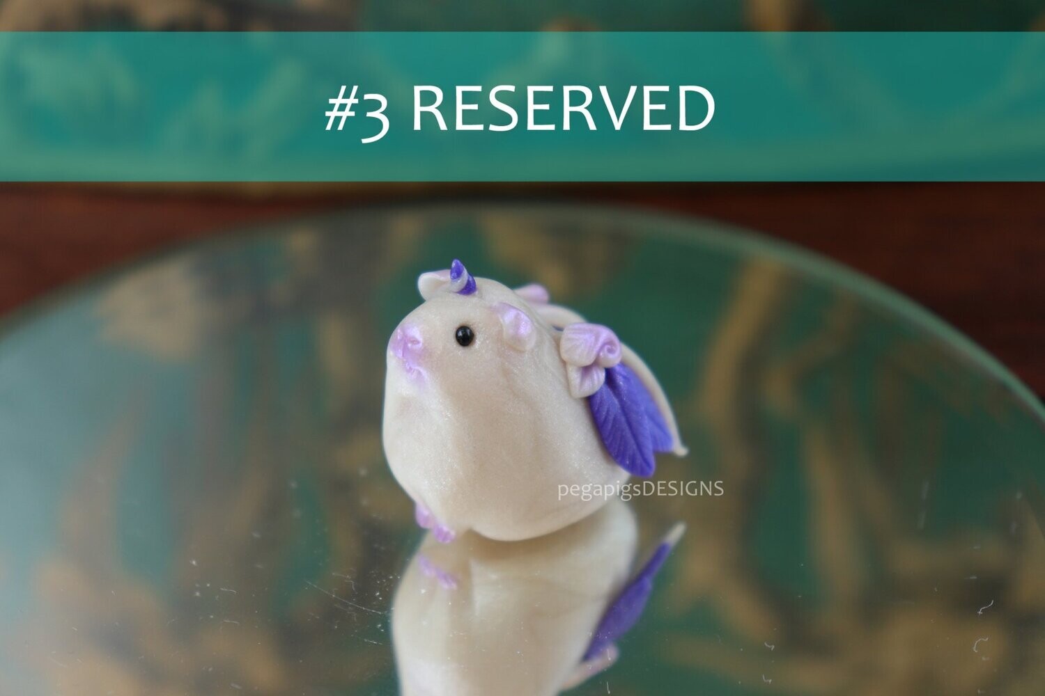 !RESERVED! Pearl Unicorn Pegapiggy - Purple