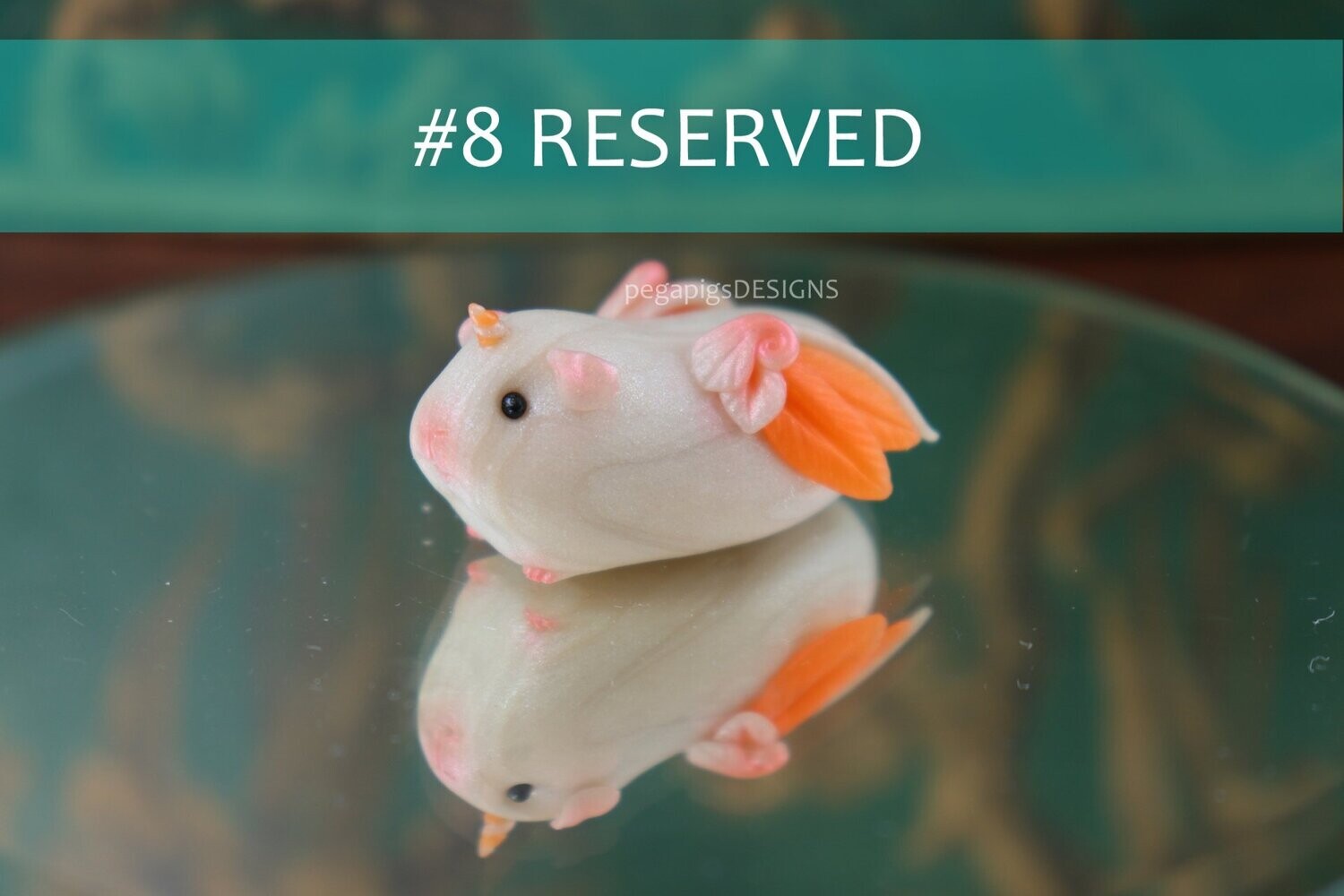 !RESERVED! Pearl Unicorn Pegapiggy - Peach
