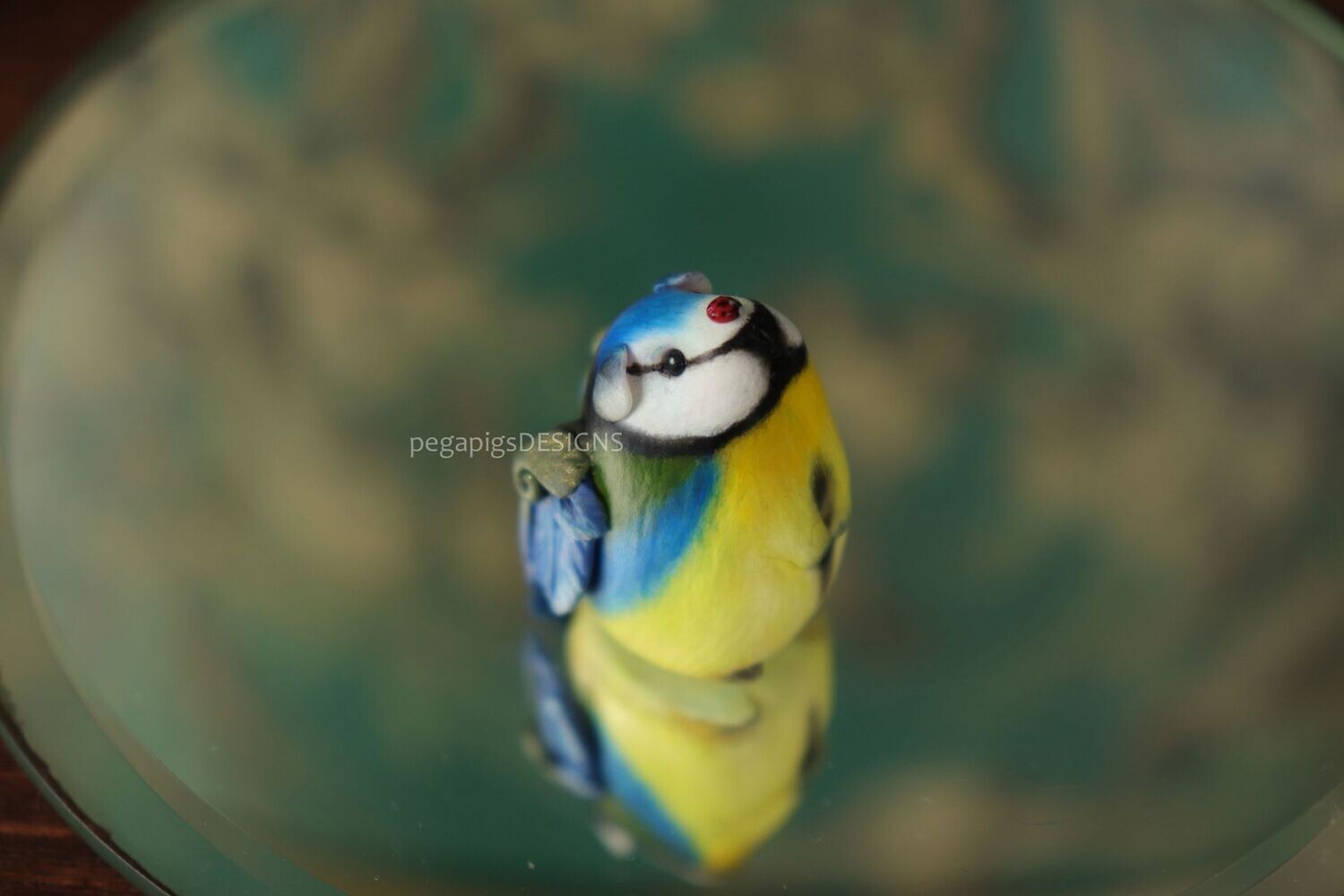 Bluetit Pegapiggy With Ladybug