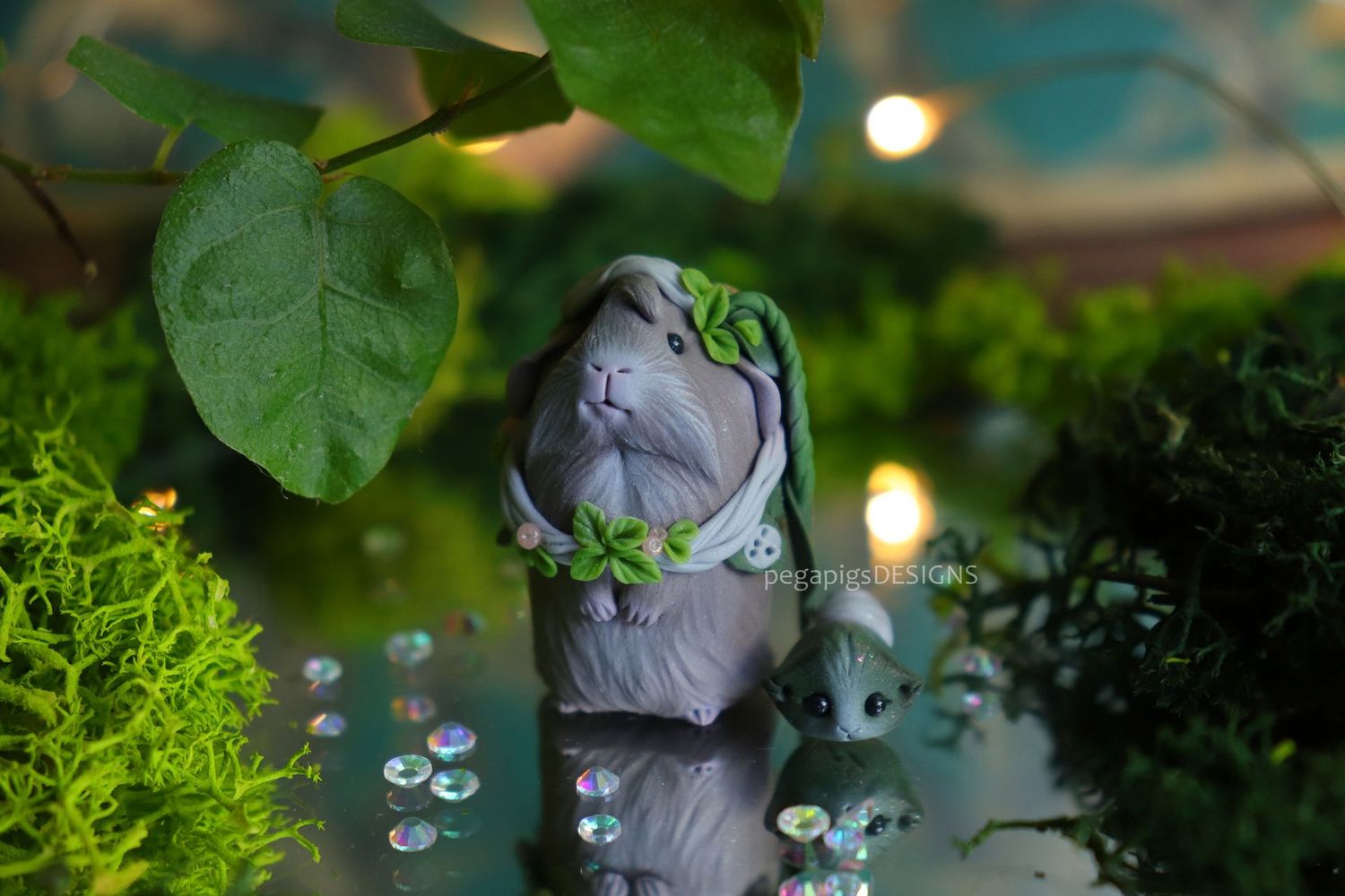 Longhaired Elf Pegapiggy with Nature Sprite "Natukami"
