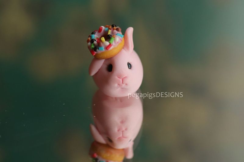 Pink Marshmallow WeeBun - Strawberry Rainbow Donut Pink Marshmallow WeeBun - Strawberry Rainbow Donut