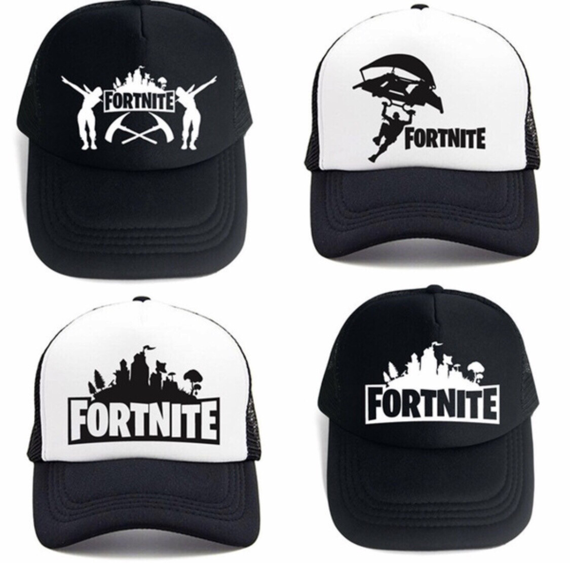 Fortnite Baseball Caps Letter Print Men Women Summer Mesh Cap