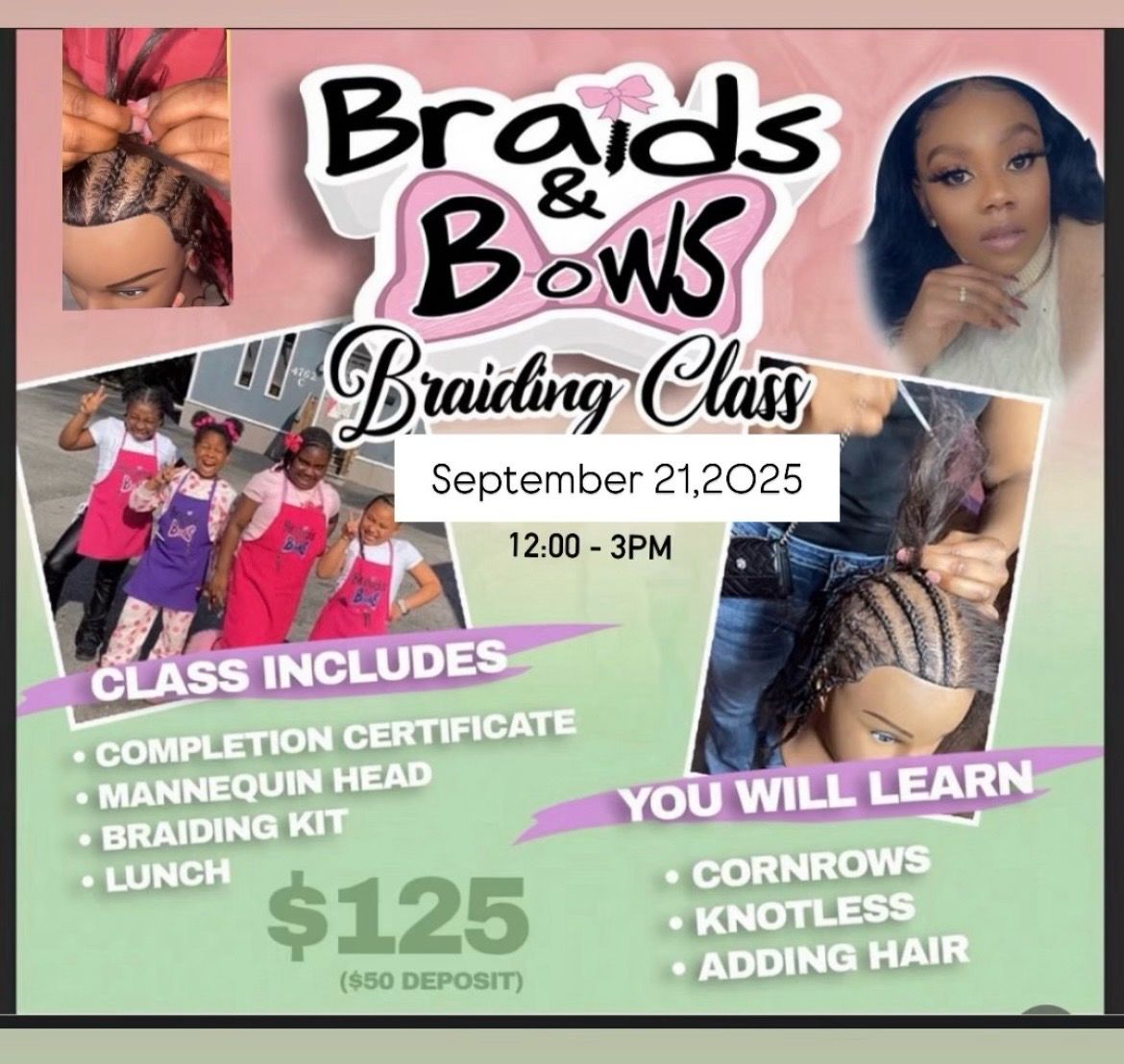 September 21, 2025 Braiding Class