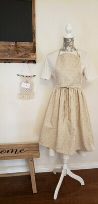 Dress Apron _ Cotton Mini Cherry Beige