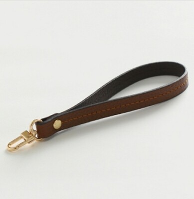 Leather Stitched Hand Strap _ Camel Brown