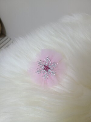 SnowFlowers Small Hairpin_ pink