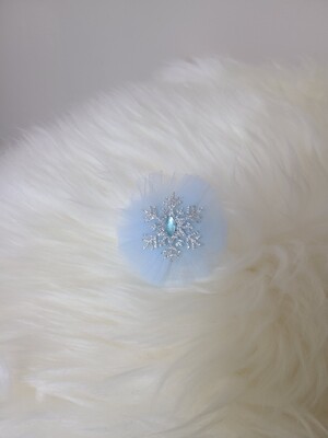 SnowFlowers Small Hairpin_ blue