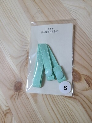 Kids handmade mask strap_ mint polka dot Kids handmade mask strap_ mint polka dot