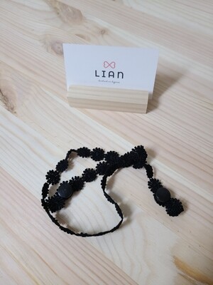  handmade mask strap_ black lace