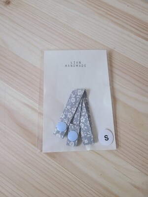 Kids handmade mask strap_ blue/ white floral Kids handmade mask strap_ blue/ white floral
