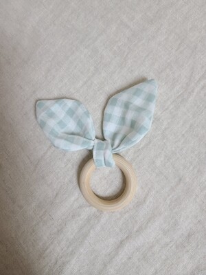 [Handmade]Double Gauze Teether Ring_ mint plaid