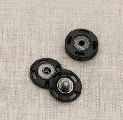 Black Snap Buttons 18mm