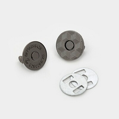 Magnetic buttons 14mm _ metal grey(2sets)