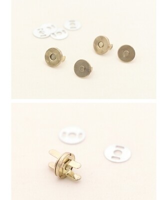 Magnetic buttons 10mm _ gold(2sets)