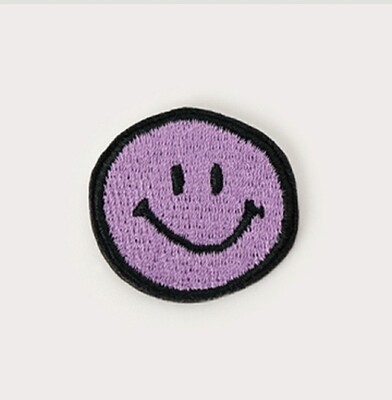 Iron on Patch _purple Daily Smile