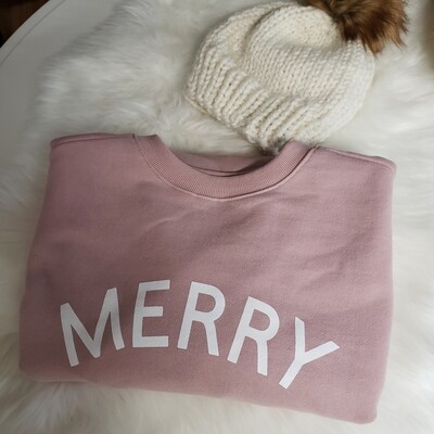 Adult Sweatshirt_ indie pink _ Merry