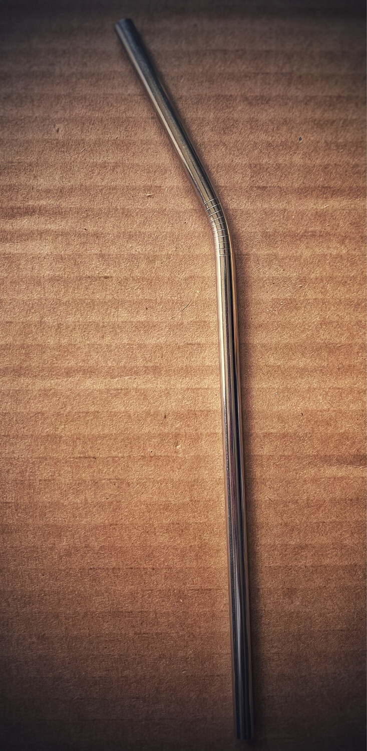 Stainless Steel Straw (Curved-Silver)