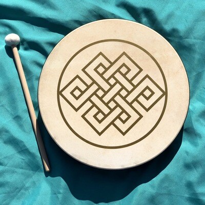Hand Drum, 16", Endless Knot