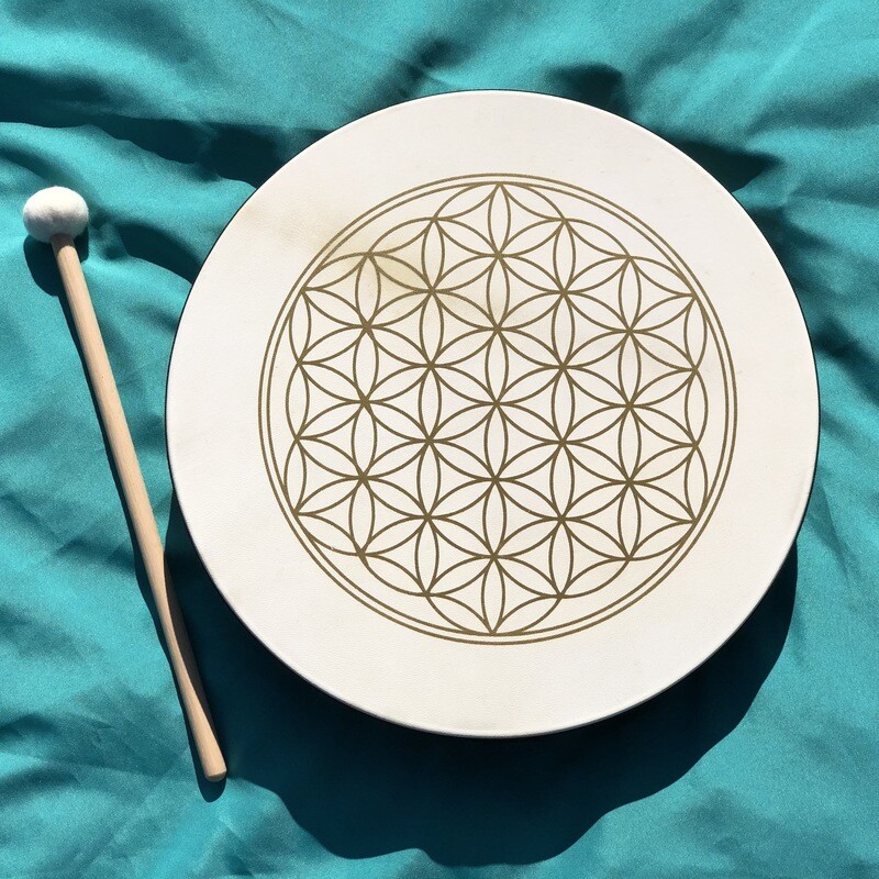 Hand Drum, 16&quot; Flower of Life