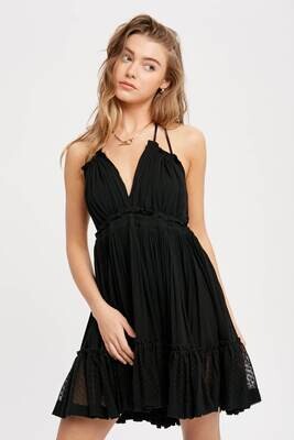 Fly High Tiered Dress in Black